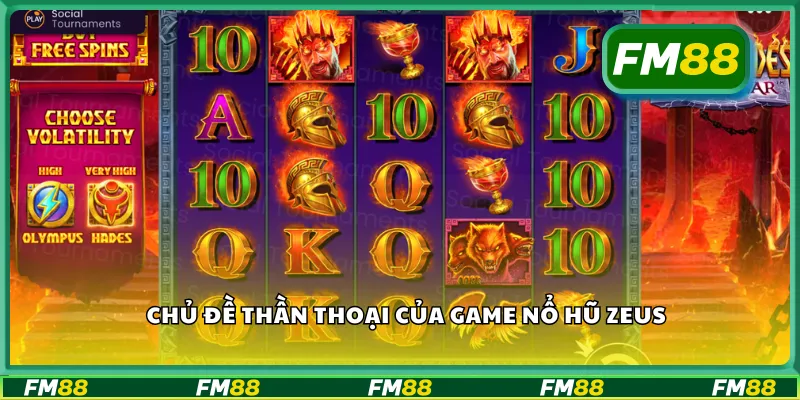 Chủ đề thần thoại của game nổ hũ Zeus