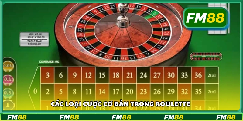 Khám phá các loại cược cơ bản trong Roulette