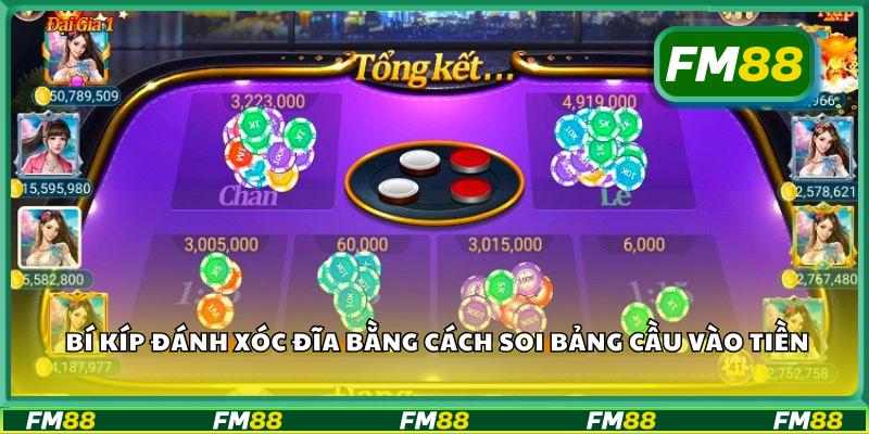 Bí kíp đánh xóc đĩa bằng cách soi bảng cầu vào tiền