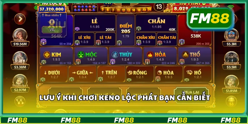 Lưu ý khi chơi keno lộc phát bạn cần biết