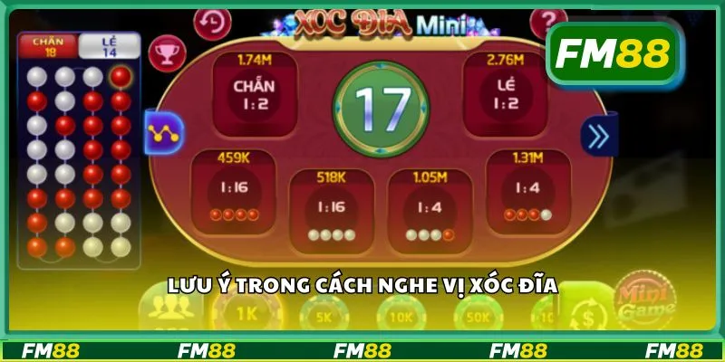 Lưu ý trong cách nghe vị xóc đĩa