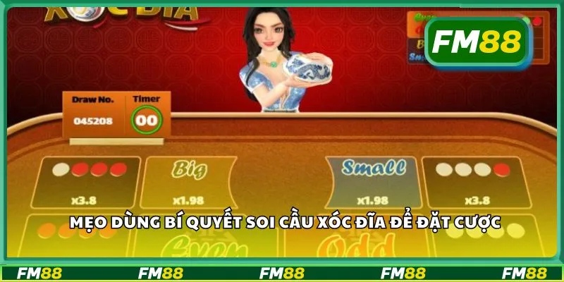 Mẹo dùng bí quyết soi cầu xóc đĩa để đặt cược